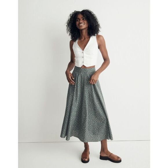 Madewell Green Boho Maxi Skirt - Picture 1 of 7